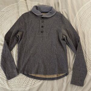 Billy Reid Shawl Collar Sweater - Blue/gray - Size Small